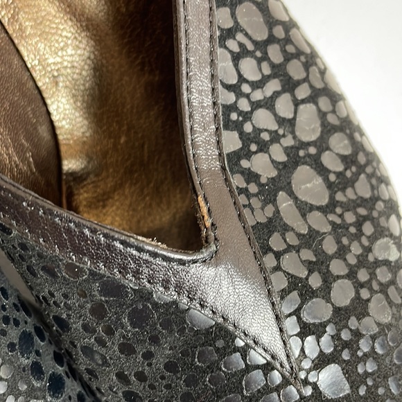 Jan Jansen Textured Suede Curved Heel Mary Jane Shoes - Picture 9 of 14